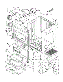 Cabinet parts for Kenmore Dryer 110.76952690 (11076952690, 110 76952690) from AppliancePartsPros.com