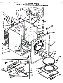Cabinet Parts parts for Kenmore Dryer 110.76960810 (11076960810, 110 76960810) from AppliancePartsPros.com