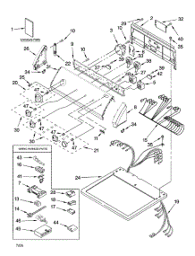 Top And Console Parts parts for Kenmore Dryer 110.76972500 (11076972500, 110 76972500) from AppliancePartsPros.com