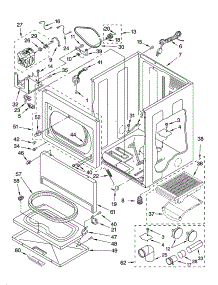 Cabinet Parts parts for Kenmore Dryer 110.76982500 (11076982500, 110 76982500) from AppliancePartsPros.com