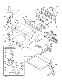 Top And Console Parts parts for Kenmore Dryer 110.76992501 (11076992501, 110 76992501) from AppliancePartsPros.com