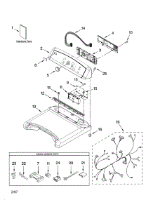 Top And Console Parts parts for Kenmore Dryer 110.77072600 (11077072600, 110 77072600) from AppliancePartsPros.com
