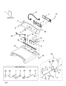 Top And Console Parts parts for Kenmore Dryer 110.77086600 (11077086600, 110 77086600) from AppliancePartsPros.com