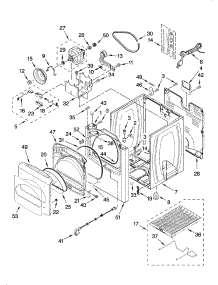 Cabinet Parts parts for Kenmore Dryer 110.77092600 (11077092600, 110 77092600) from AppliancePartsPros.com