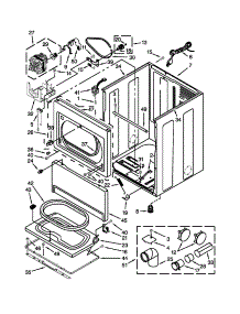 Cabinet Parts parts for Kenmore Dryer 110.77102310 (11077102310, 110 77102310) from AppliancePartsPros.com