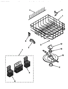 Lower Dishrack parts for Kenmore Dishwasher 110.773881 (110773881, 110 773881) from AppliancePartsPros.com