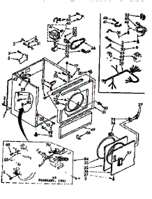 Cabinet Assembly parts for Sears Dryer 11077408610 from AppliancePartsPros.com