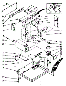 Top And Console Parts parts for Kenmore Dryer 110.77409150 (11077409150, 110 77409150) from AppliancePartsPros.com
