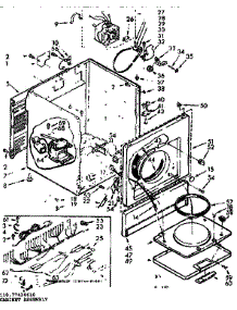 Cabinet Assembly parts for Kenmore Dryer 110.7743011B (1107743011B, 110 7743011B) from AppliancePartsPros.com