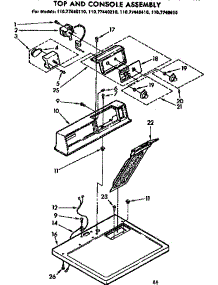 Top And Console Assembly parts for Sears Dryer 11077440610 from AppliancePartsPros.com
