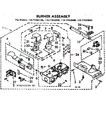 Burner Asm parts for Sears Dryer 11077450200 from AppliancePartsPros.com