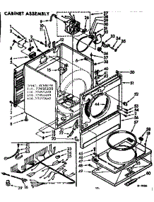 Cabinet Assembly parts for Sears Dryer 11077455100 from AppliancePartsPros.com