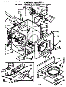 Cabinet Assembly parts for Sears Dryer 11077520610 from AppliancePartsPros.com