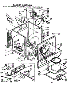 Cabinet Assembly parts for Sears Dryer 11077671600 from AppliancePartsPros.com