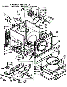 Cabinet Assembly parts for Sears Dryer 11077677600 from AppliancePartsPros.com