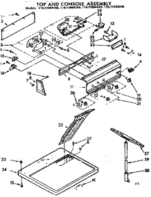 Top And Console Assembly parts for Sears Dryer 11077694200 from AppliancePartsPros.com
