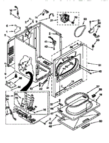Cabinet parts for Kenmore Dryer 110.77732791 (11077732791, 110 77732791) from AppliancePartsPros.com