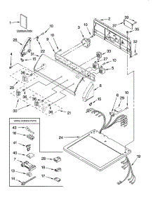 Top And Console Parts parts for Kenmore Dryer 110.77761600 (11077761600, 110 77761600) from AppliancePartsPros.com