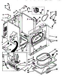 Cabinet parts for Kenmore Dryer 110.77832791 (11077832791, 110 77832791) from AppliancePartsPros.com
