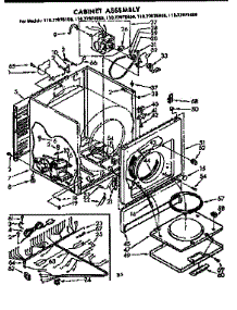 Cabinet Assembly parts for Kenmore Dryer 110.77975600 (11077975600, 110 77975600) from AppliancePartsPros.com