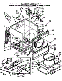 Cabinet Assembly parts for Sears Dryer 11077990100 from AppliancePartsPros.com