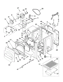 Cabinet Parts parts for Kenmore Dryer 110.78092700 (11078092700, 110 78092700) from AppliancePartsPros.com