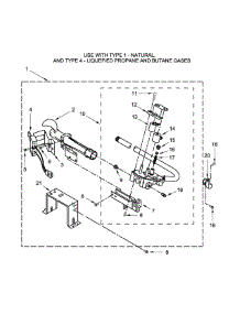 W10608838 Burner Assembly Parts parts for Kenmore Dryer 110.78133410 (11078133410, 110 78133410) from AppliancePartsPros.com
