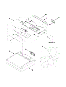 Top And Console Parts parts for Kenmore Dryer 110.78133413 (11078133413, 110 78133413) from AppliancePartsPros.com