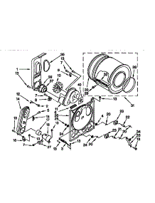 Bulkhead parts for Kenmore Dryer 110.78202790 (11078202790, 110 78202790) from AppliancePartsPros.com