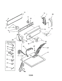 Top And Console parts for Kenmore Dryer 110.78202795 (11078202795, 110 78202795) from AppliancePartsPros.com