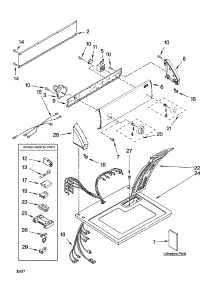 Top And Console Parts parts for Kenmore Dryer 110.78432700 (11078432700, 110 78432700) from AppliancePartsPros.com