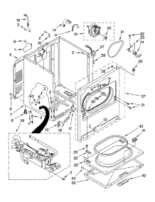 Cabinet Parts parts for Kenmore Dryer 110.78632700 (11078632700, 110 78632700) from AppliancePartsPros.com