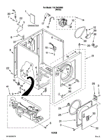 Cabinet Parts parts for Kenmore Dryer 110.79432800 (11079432800, 110 79432800) from AppliancePartsPros.com