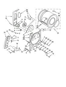 Bulkhead Parts, Optional Parts (Not Included) parts for Kenmore Dryer 110.79432801 (11079432801, 110 79432801) from AppliancePartsPros.com