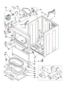 Cabinet Parts parts for Kenmore Dryer 110.79737800 (11079737800, 110 79737800) from AppliancePartsPros.com