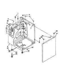 Washer Cabinet parts for Kenmore Washer Dryer Combo 110.80754000 (11080754000, 110 80754000) from AppliancePartsPros.com