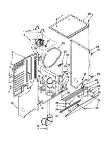 Dryer Cabinet And Motor parts for Kenmore Washer Dryer Combo 110.80754001 (11080754001, 110 80754001) from AppliancePartsPros.com