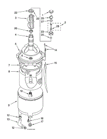 Tub And Basket Parts parts for Kenmore Washer Dryer Combo 110.80754002 (11080754002, 110 80754002) from AppliancePartsPros.com