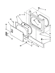 Dryer Front Panel And Door parts for Kenmore Washer Dryer Combo 110.80764000 (11080764000, 110 80764000) from AppliancePartsPros.com