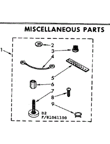 Miscellaneous Parts parts for Kenmore Washer 110.81061100 (11081061100, 110 81061100) from AppliancePartsPros.com