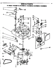 Drive Parts parts for Kenmore Washer 110.81080210 (11081080210, 110 81080210) from AppliancePartsPros.com