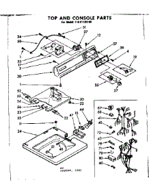 Top And Console Parts parts for Kenmore Washer 110.81125100 (11081125100, 110 81125100) from AppliancePartsPros.com