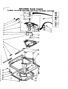 Machine Base Parts parts for Kenmore Washer 110.81161600 (11081161600, 110 81161600) from AppliancePartsPros.com