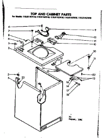 Top And Cabinet Parts parts for Kenmore Washer 110.81167410 (11081167410, 110 81167410) from AppliancePartsPros.com