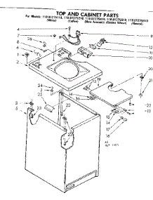Top And Cabinet Parts parts for Kenmore Washer 110.81275810 (11081275810, 110 81275810) from AppliancePartsPros.com