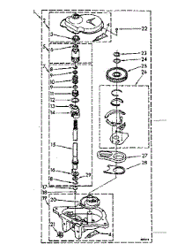 Gearcase Parts parts for Kenmore Washer 110.81310140 (11081310140, 110 81310140) from AppliancePartsPros.com