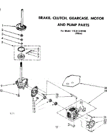 Brake Clutch Gearcase Motor & Pump Parts parts for Kenmore Washer 110.81320100 (11081320100, 110 81320100) from AppliancePartsPros.com