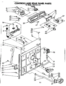 Controls And Rear Panel Parts parts for Kenmore Washer 110.81321110 (11081321110, 110 81321110) from AppliancePartsPros.com