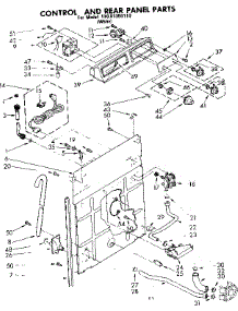 Control And Rear Panel Parts parts for Kenmore Washer 110.81350110 (11081350110, 110 81350110) from AppliancePartsPros.com