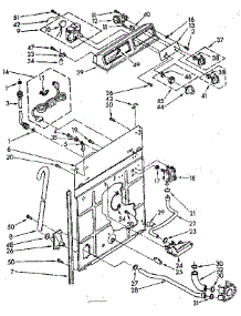 Controls And Rear Panel Parts parts for Kenmore Washer 110.81350140 (11081350140, 110 81350140) from AppliancePartsPros.com